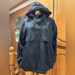 Vintage Park City shell jacket, windbreaker 1990’s Black/ Hooded Men's Jacket